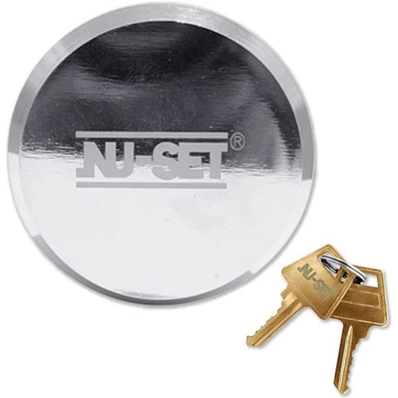 2-7/8 Inch Heavy Duty Solid Steel Hockey Puck Padlock with Hardened Shackle - Picture 1 of 6